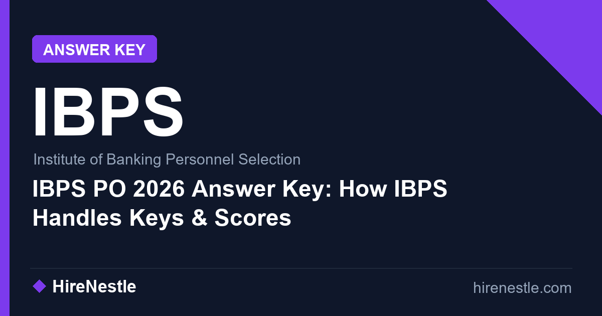 IBPS PO 2026 Answer Key: How IBPS Handles Keys & Scores